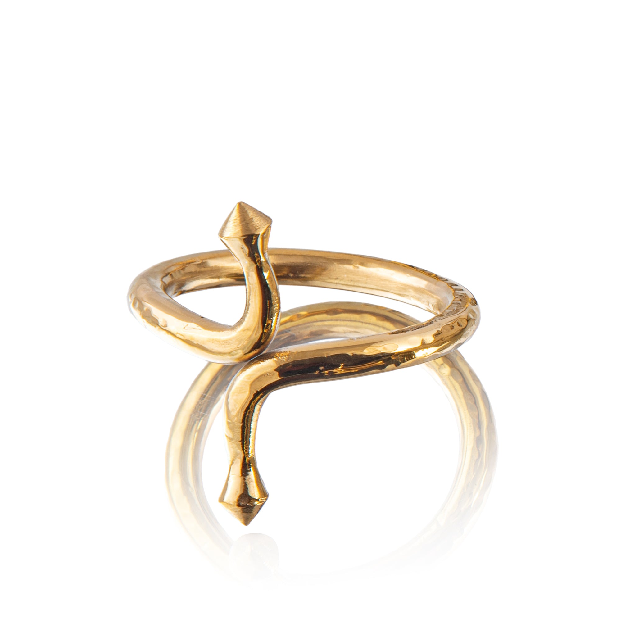 HAMMERED SHAPE NAPKIN RING - Set Of 6