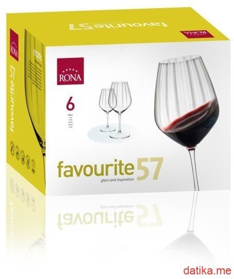 Optical57 - Crystal Wine Glass - Set Of 6 - Made In Slovakia