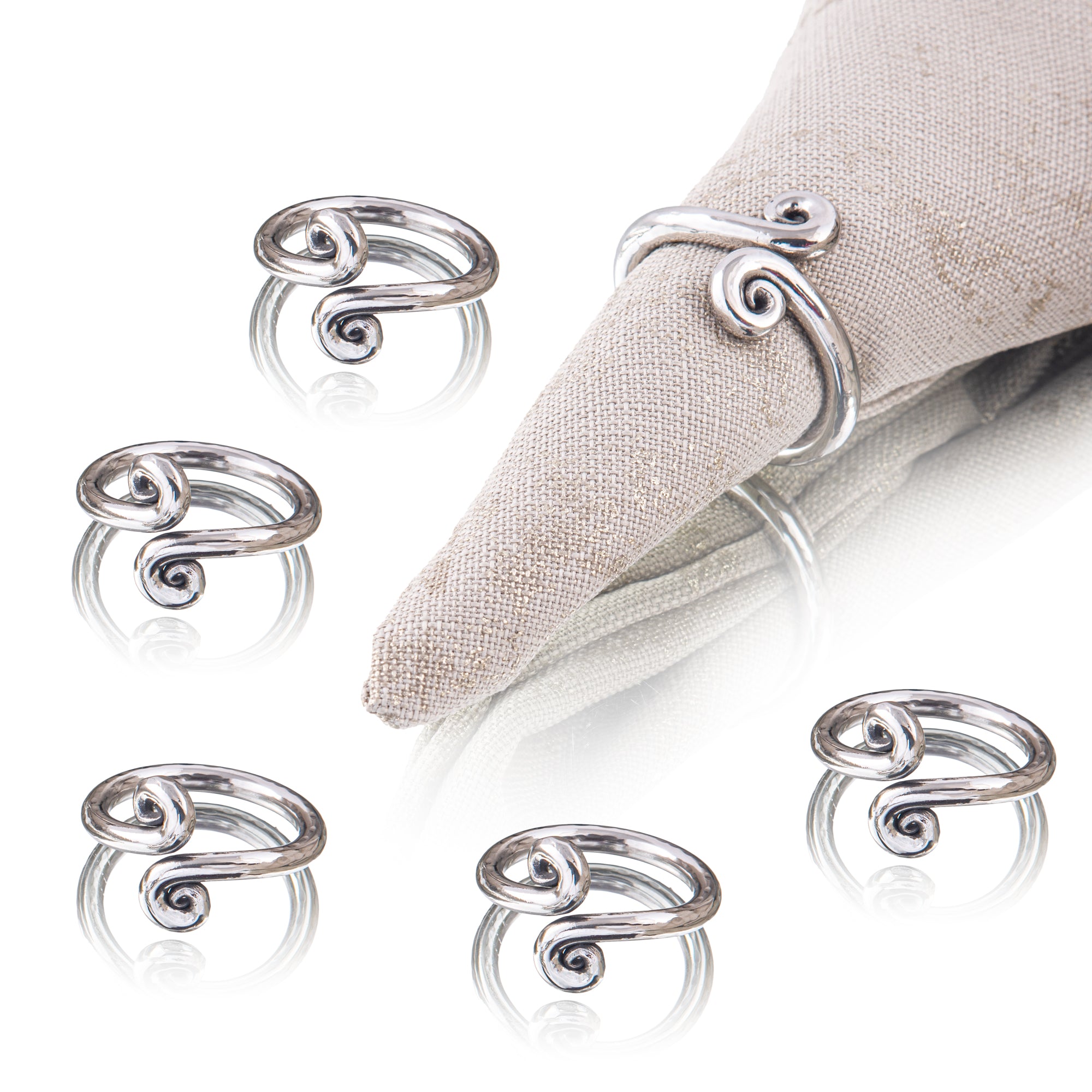 LILY NAPKIN RING - Set Of 6