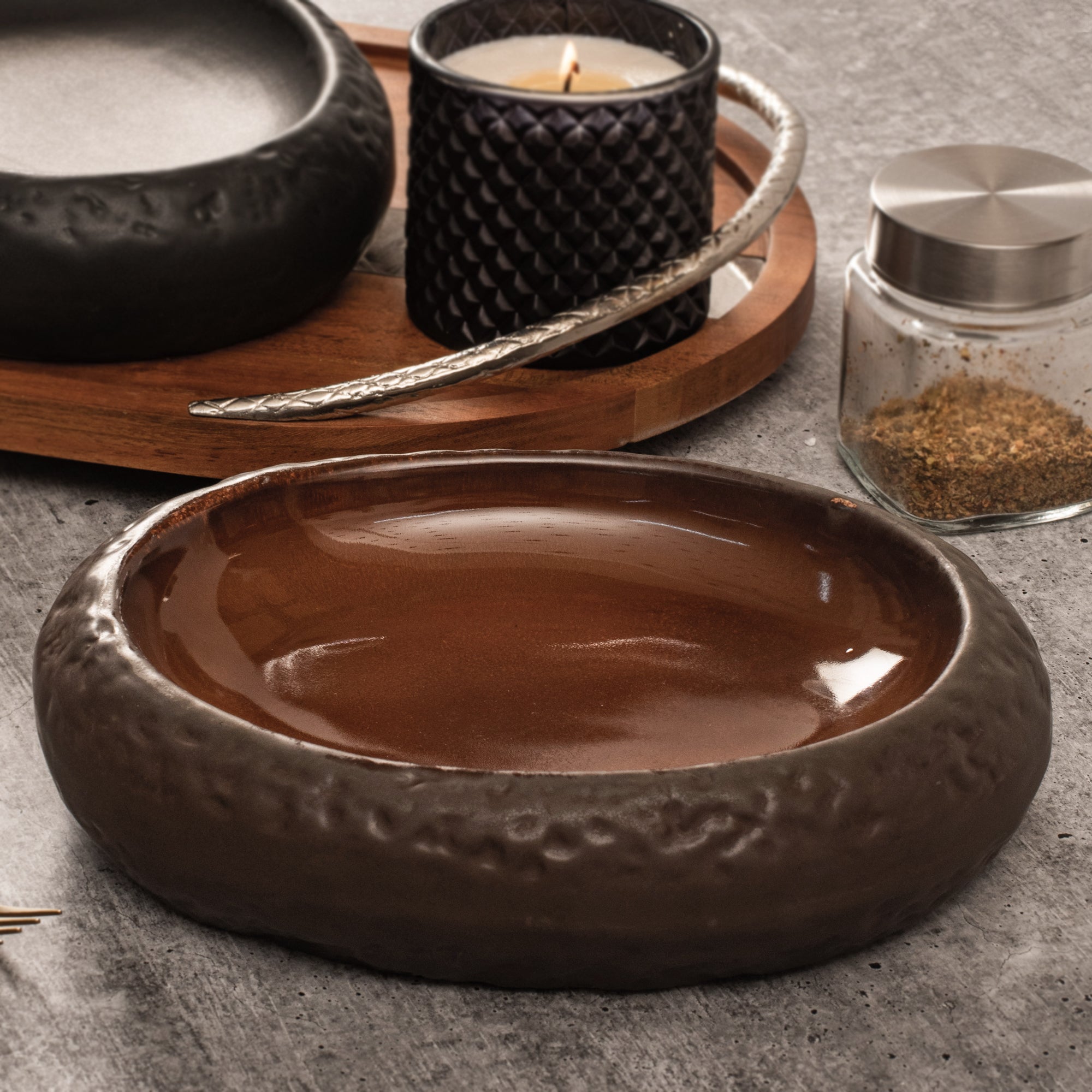 Handcrafted Oval Stoneware Platter