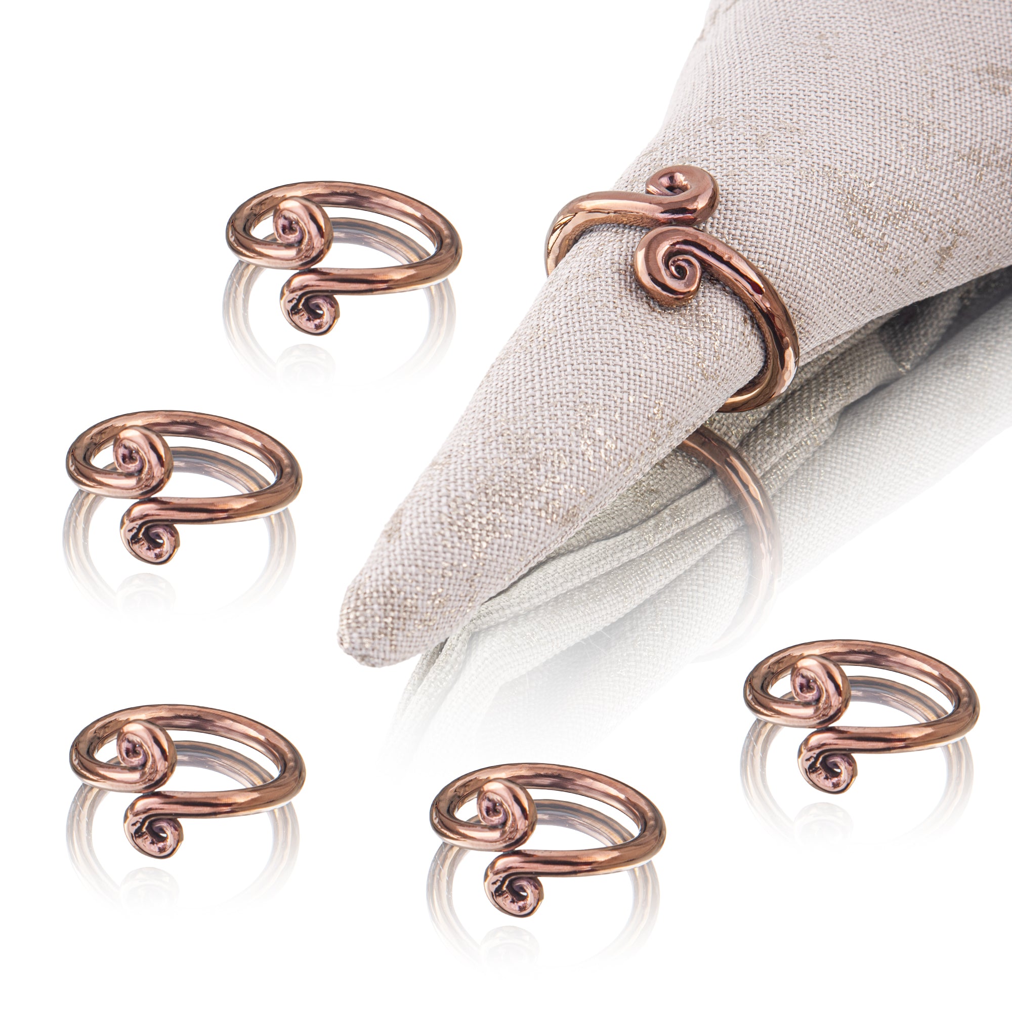 LILY NAPKIN RING - Set Of 6