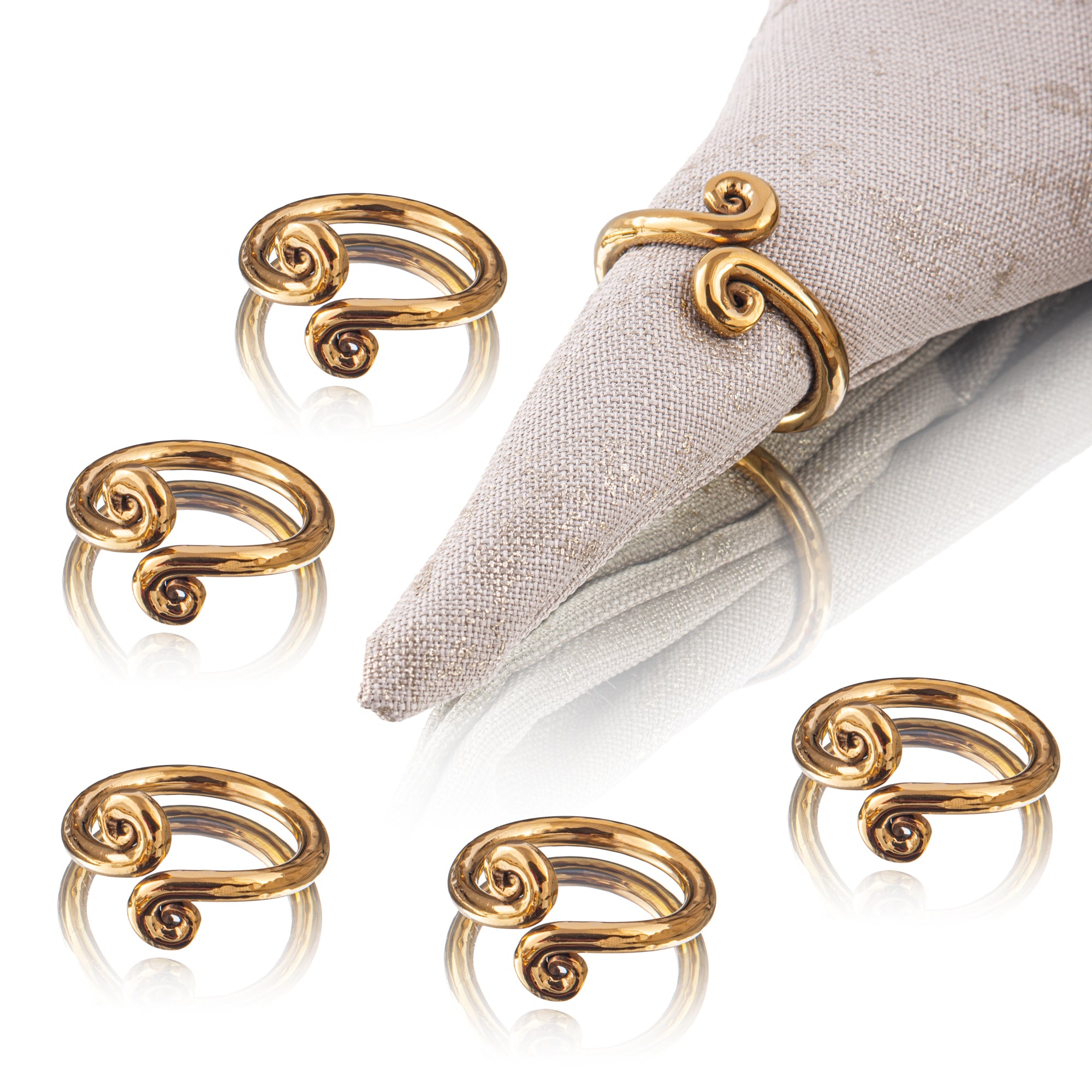 LILY NAPKIN RING - Set Of 6