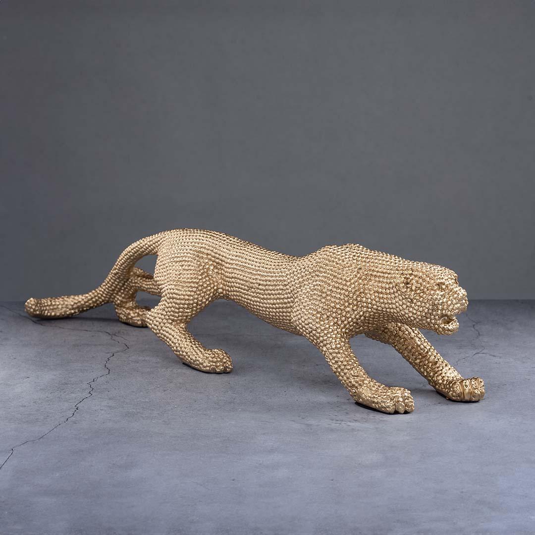 GLAM LEOPARD HANDMADE SCULPTURE - Smokey Cocktail