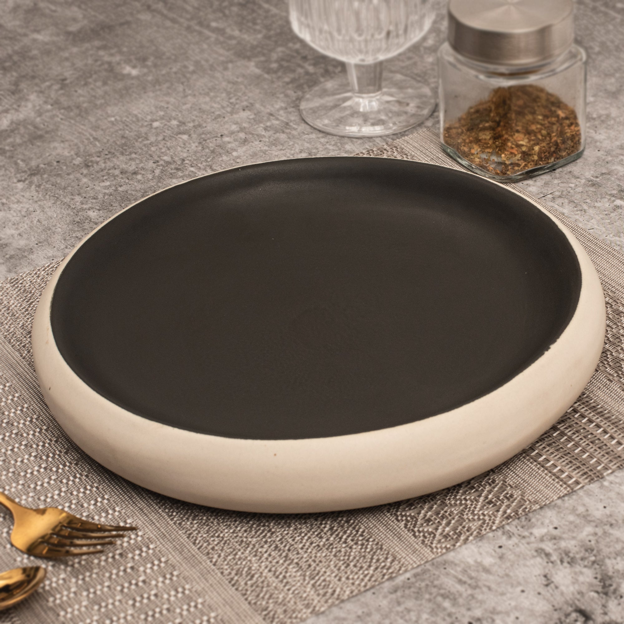 Artisan Stoneware Serving Plate