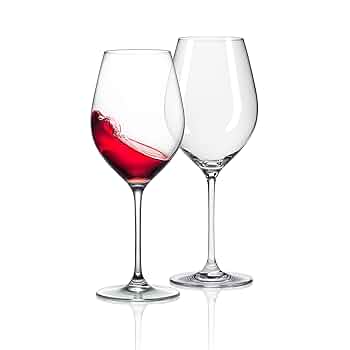 Celebration66 - Crystal Bordeaux Wine Glass - Set Of 6 - Made In Slovakia