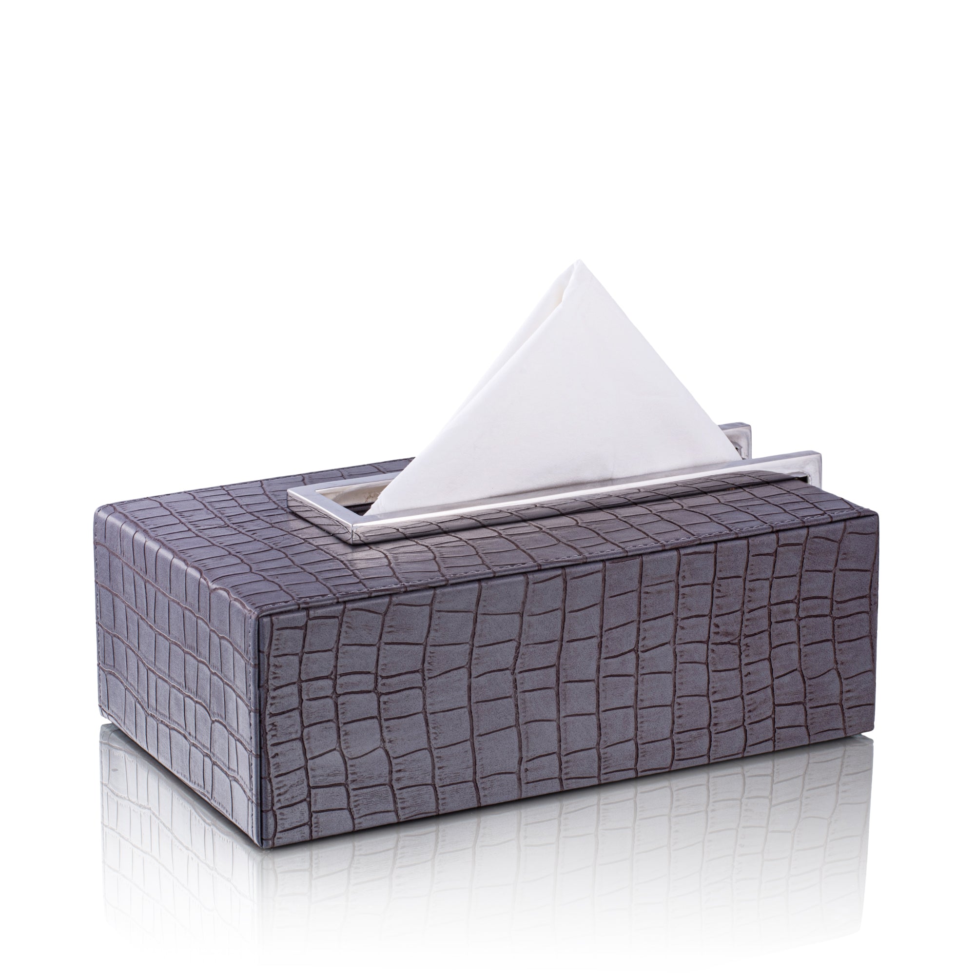 LEATHER TRAY & TISSUE HOLDER