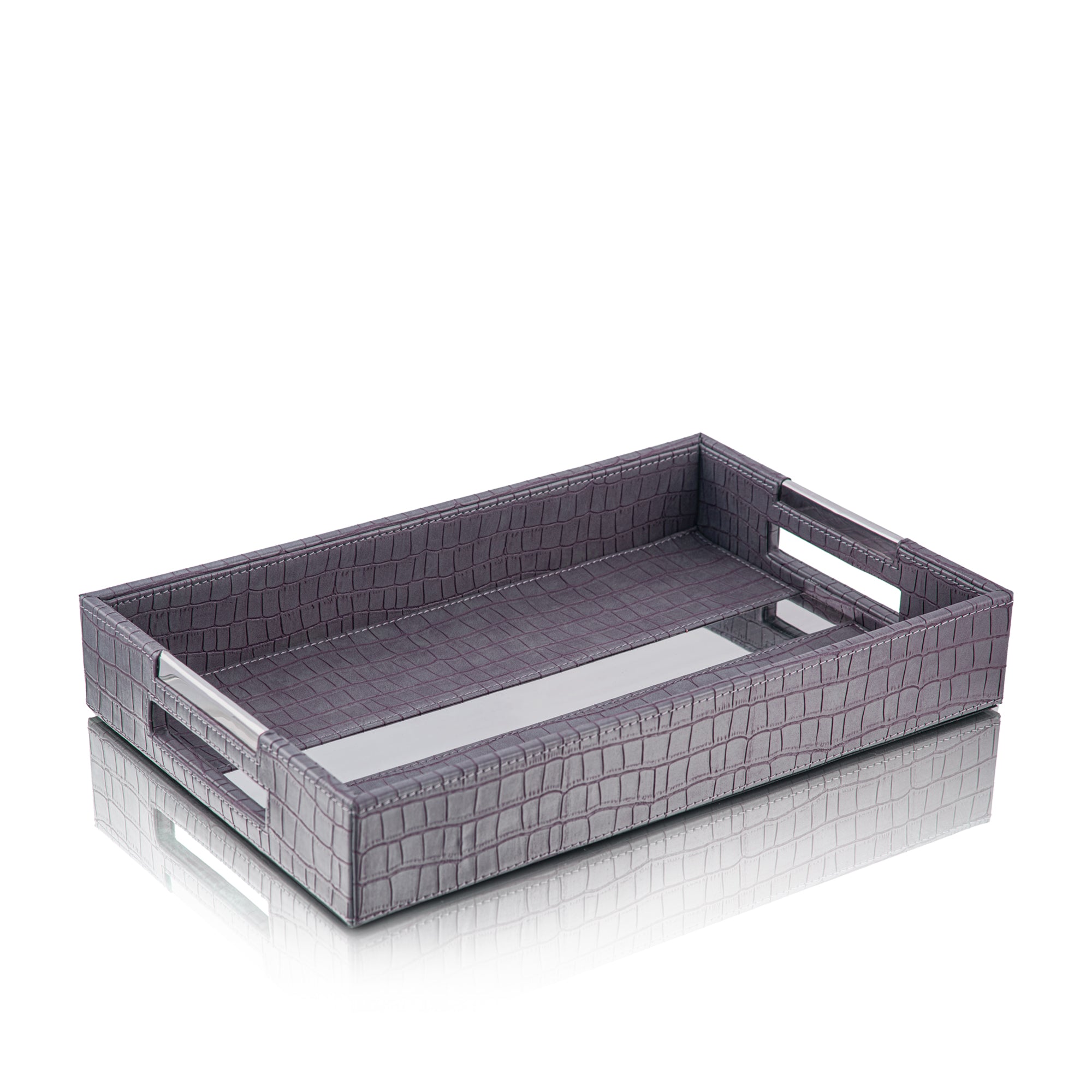 LEATHER TRAY & TISSUE HOLDER