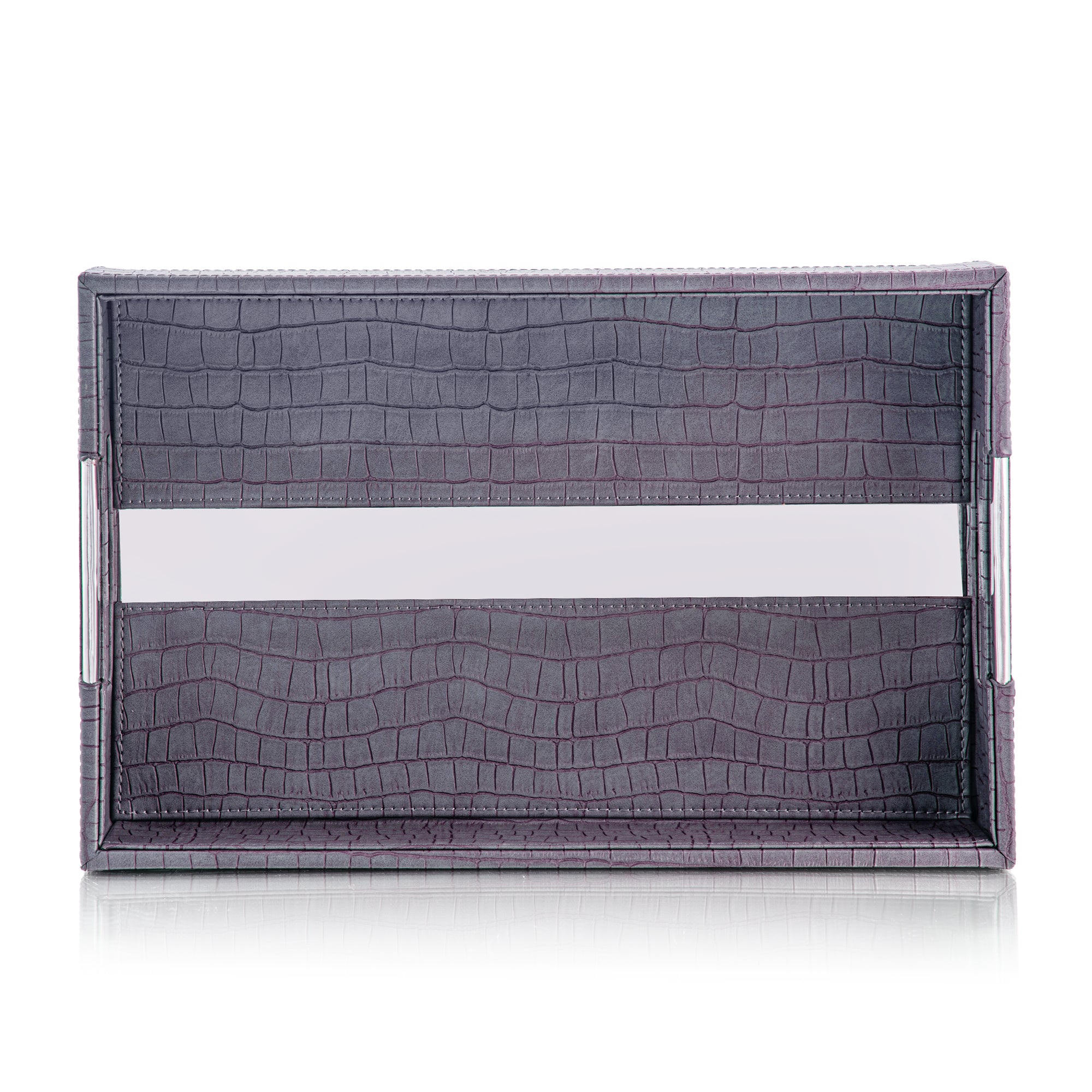 LEATHER TRAY & TISSUE HOLDER