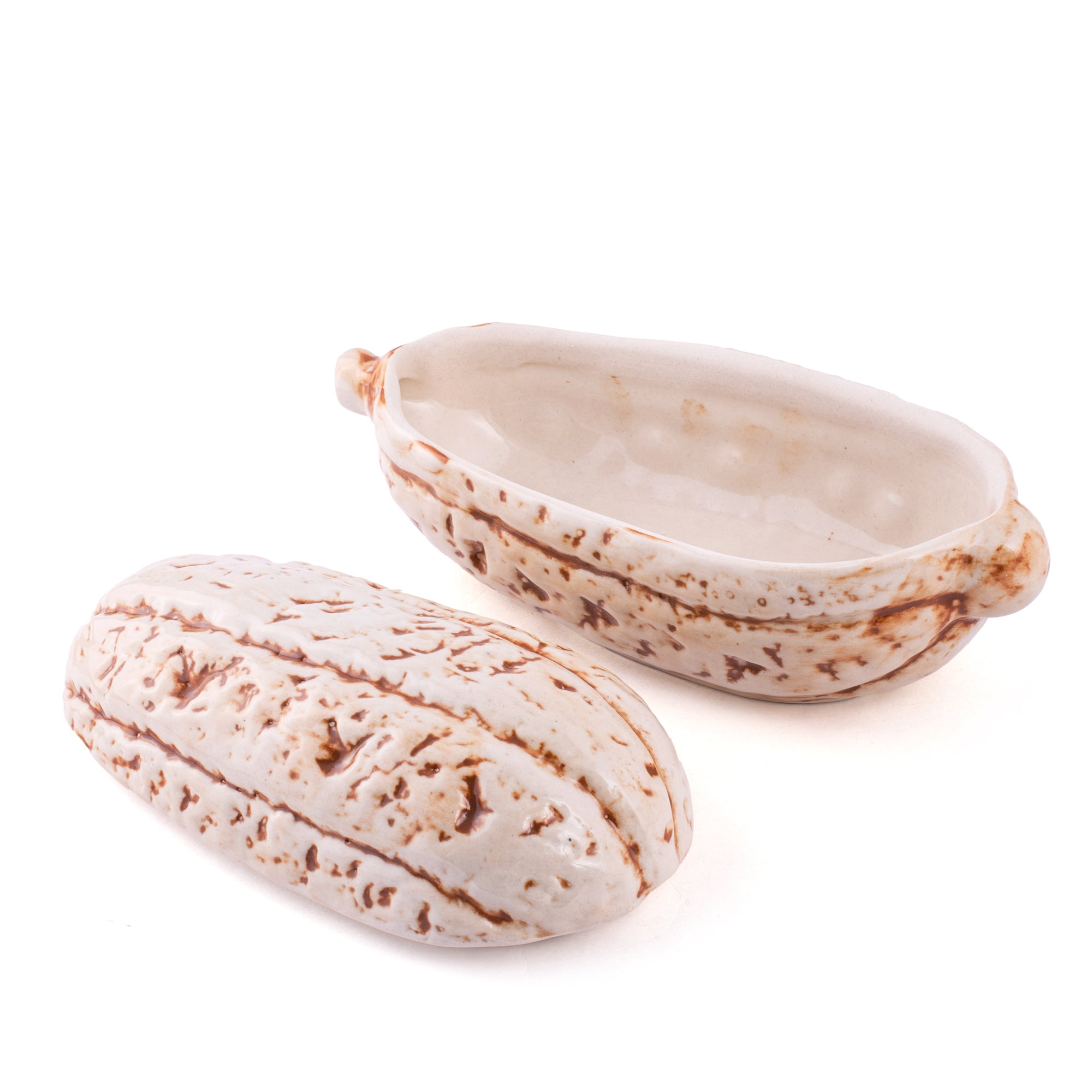 Handcrafted Cacao Shape Serving Platter