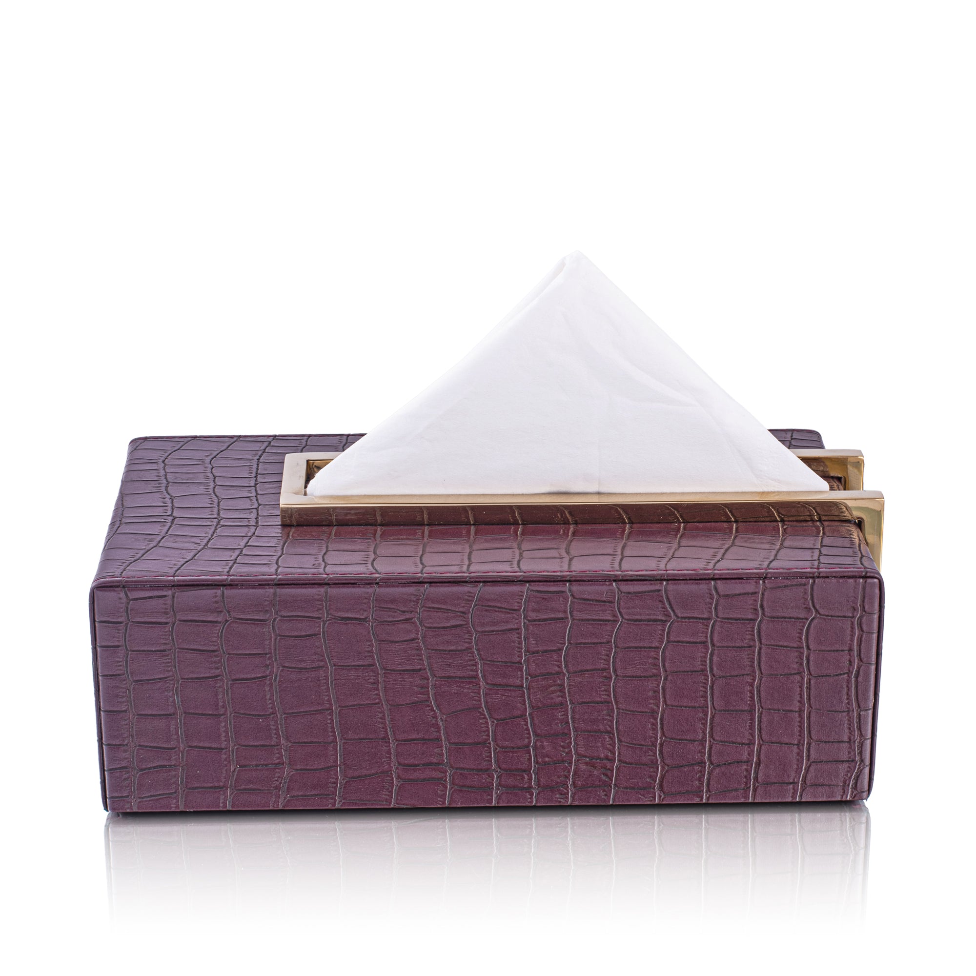 LEATHER TRAY & TISSUE HOLDER