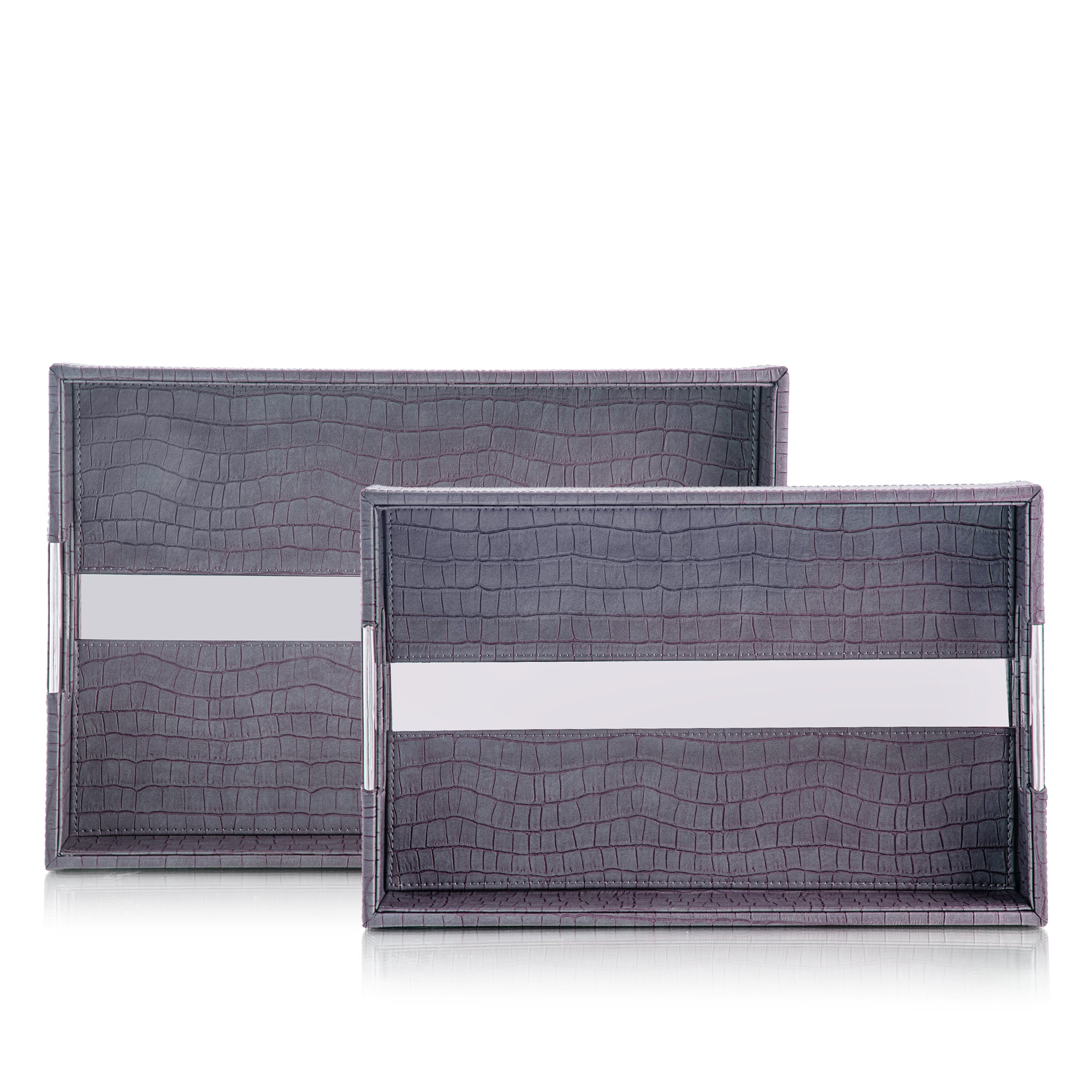 LEATHER TRAY & TISSUE HOLDER