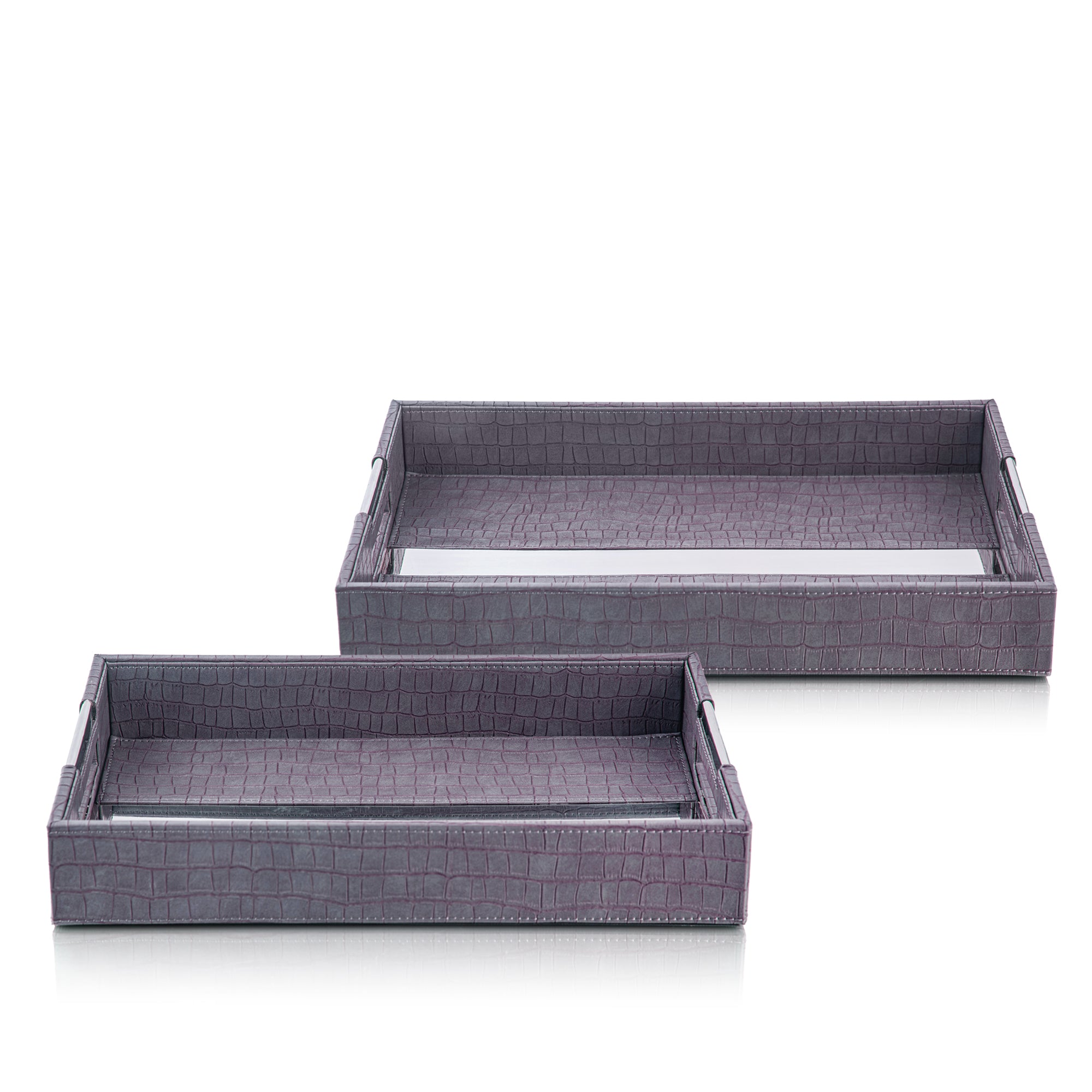 LEATHER TRAY & TISSUE HOLDER