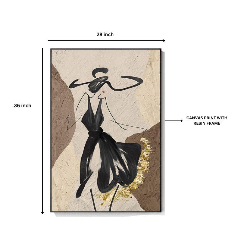 DANCING LADY WALL PAINTING - Smokey Cocktail