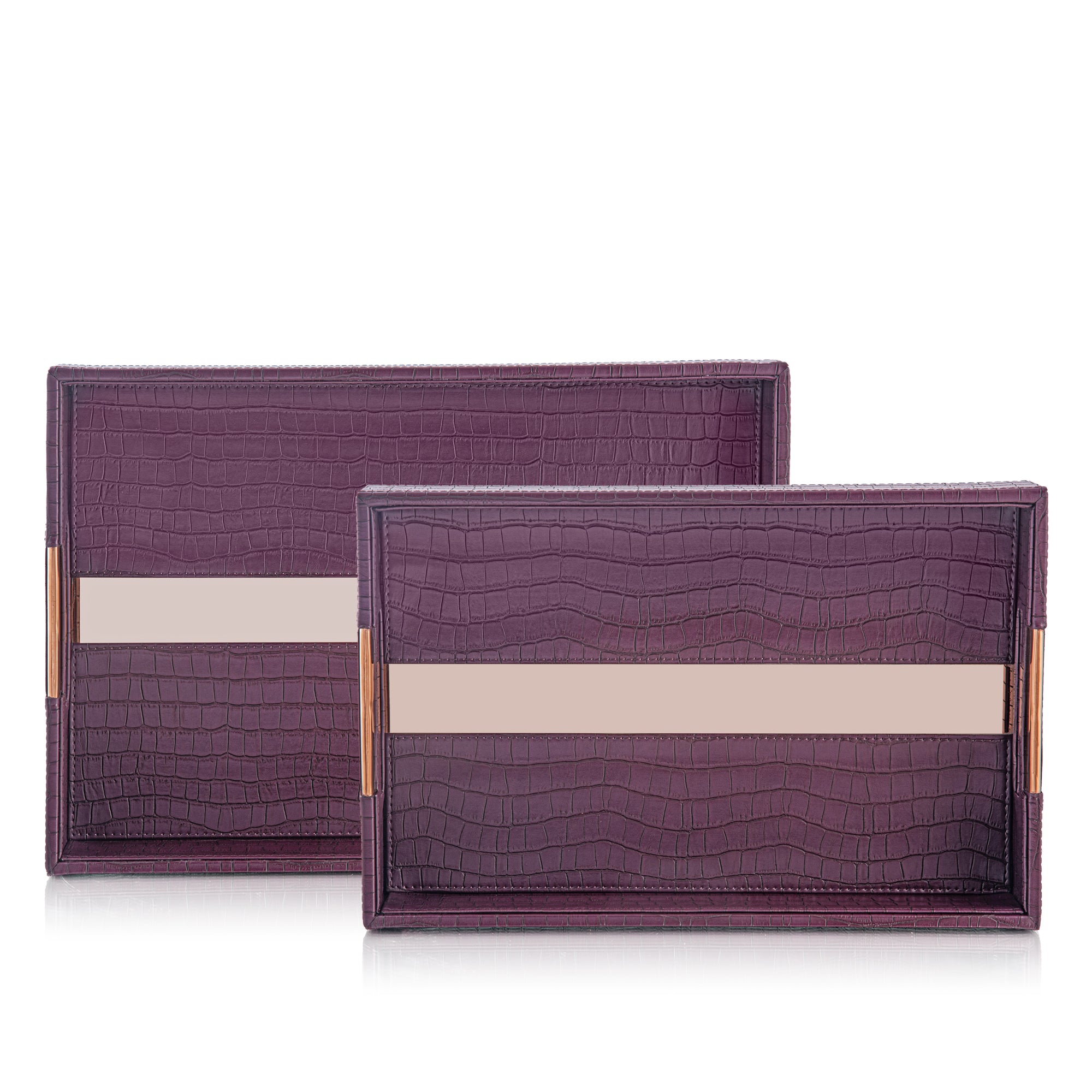 LEATHER TRAY & TISSUE HOLDER