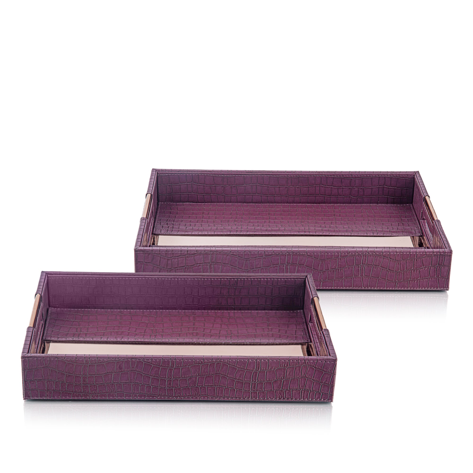 LEATHER TRAY & TISSUE HOLDER