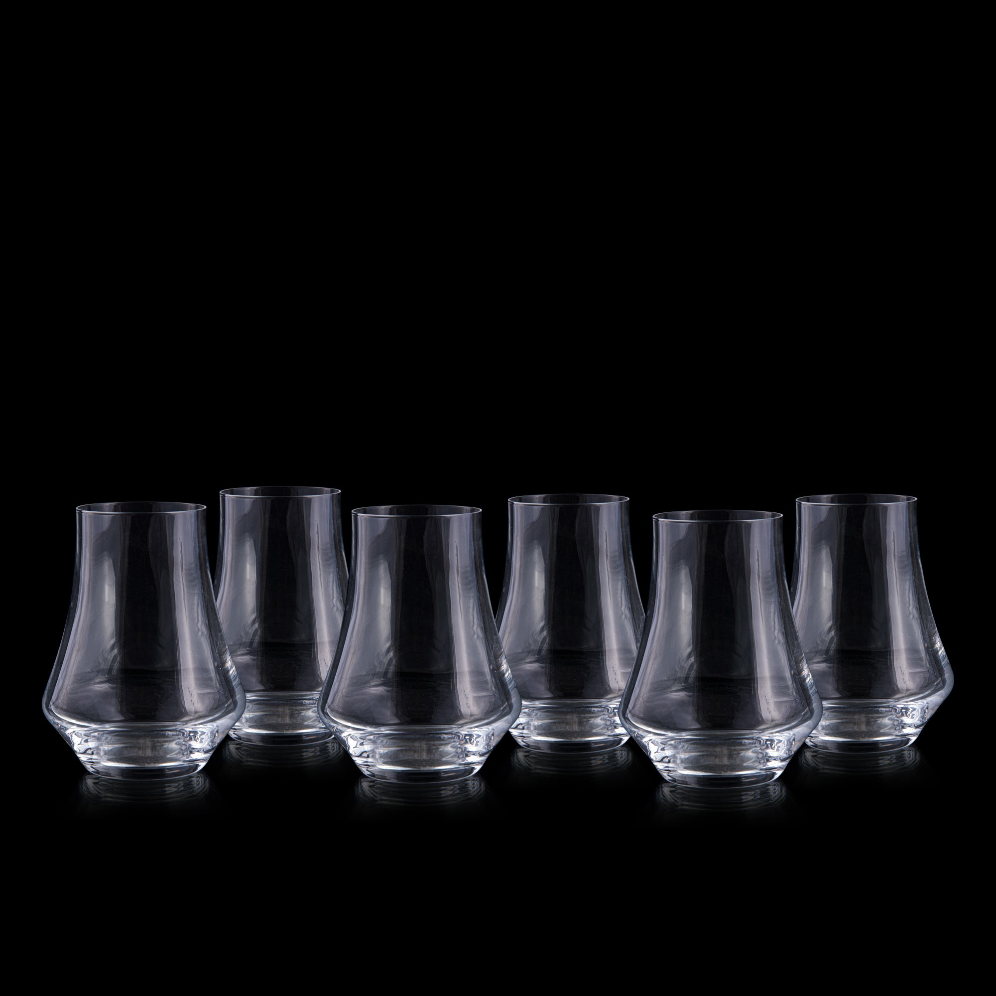 TALL Wide Bottom GLASS - Set Of 6