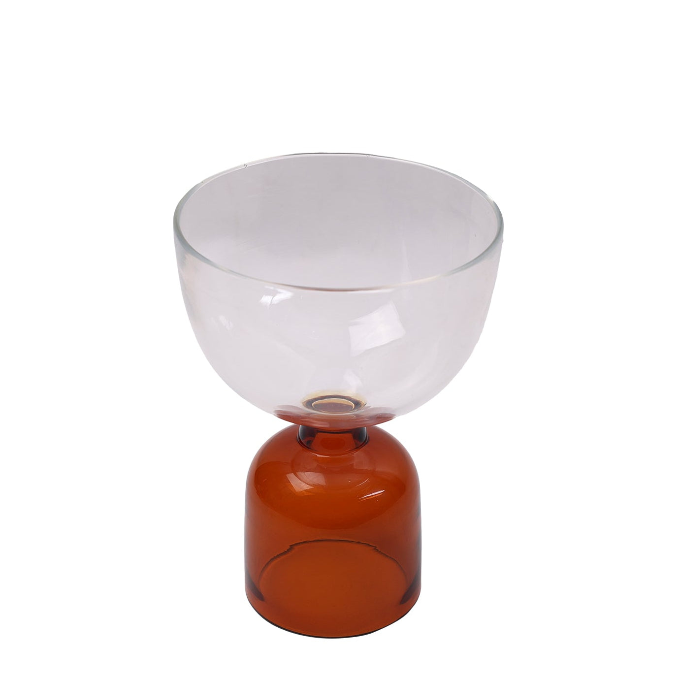 handcrated amber cocktail glass - set of 2