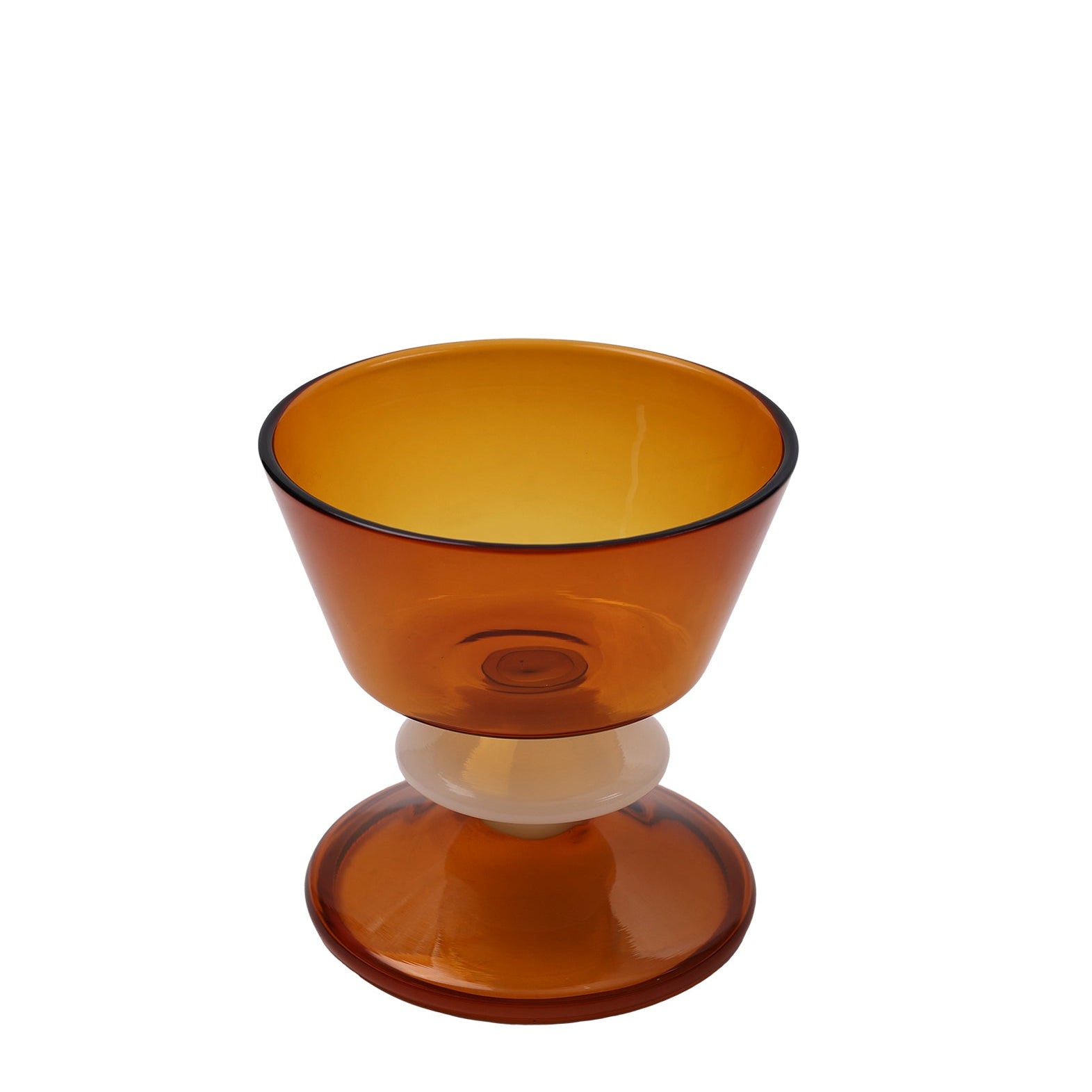 Handcrafted amber Elegant Cocktail Glass - set of 2