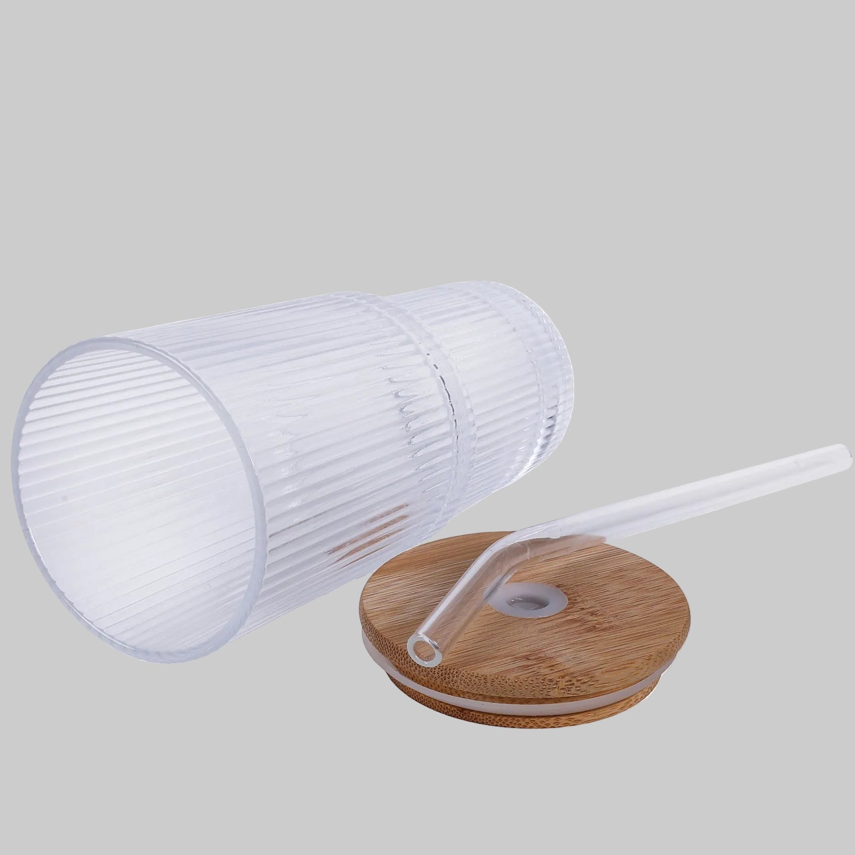Striped Glass Straw Tumble - Set Of 4