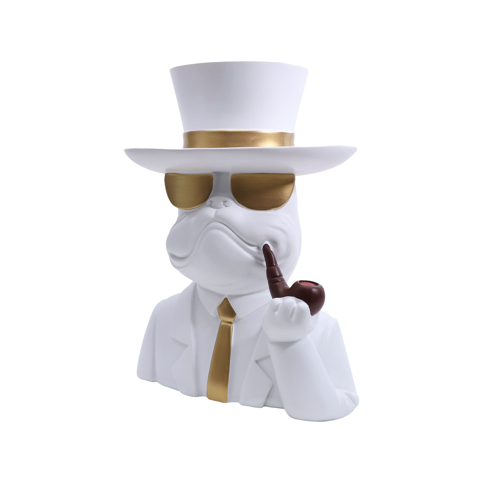 Bulldog Decor with Hat