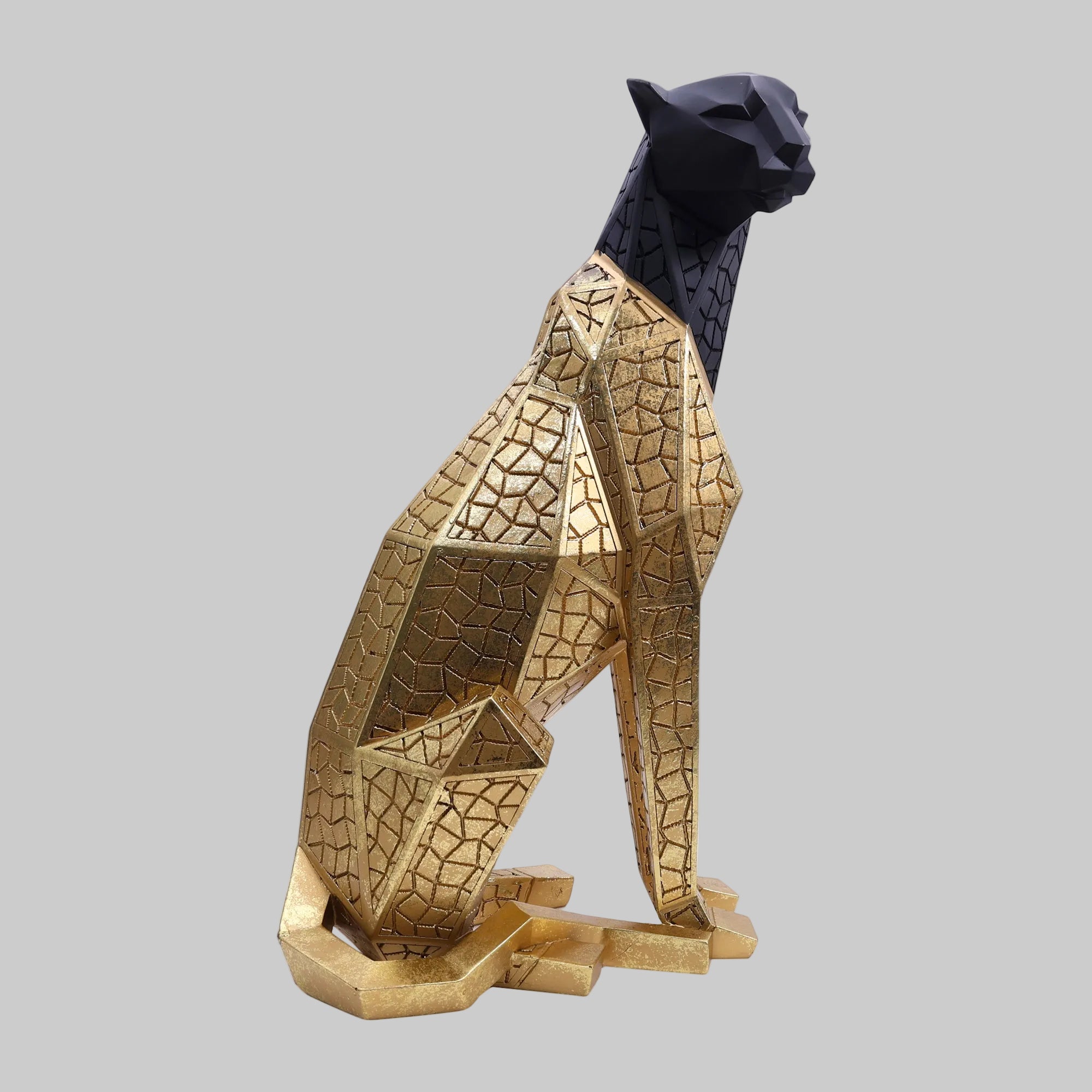 Artistic Sitting Panther Decor