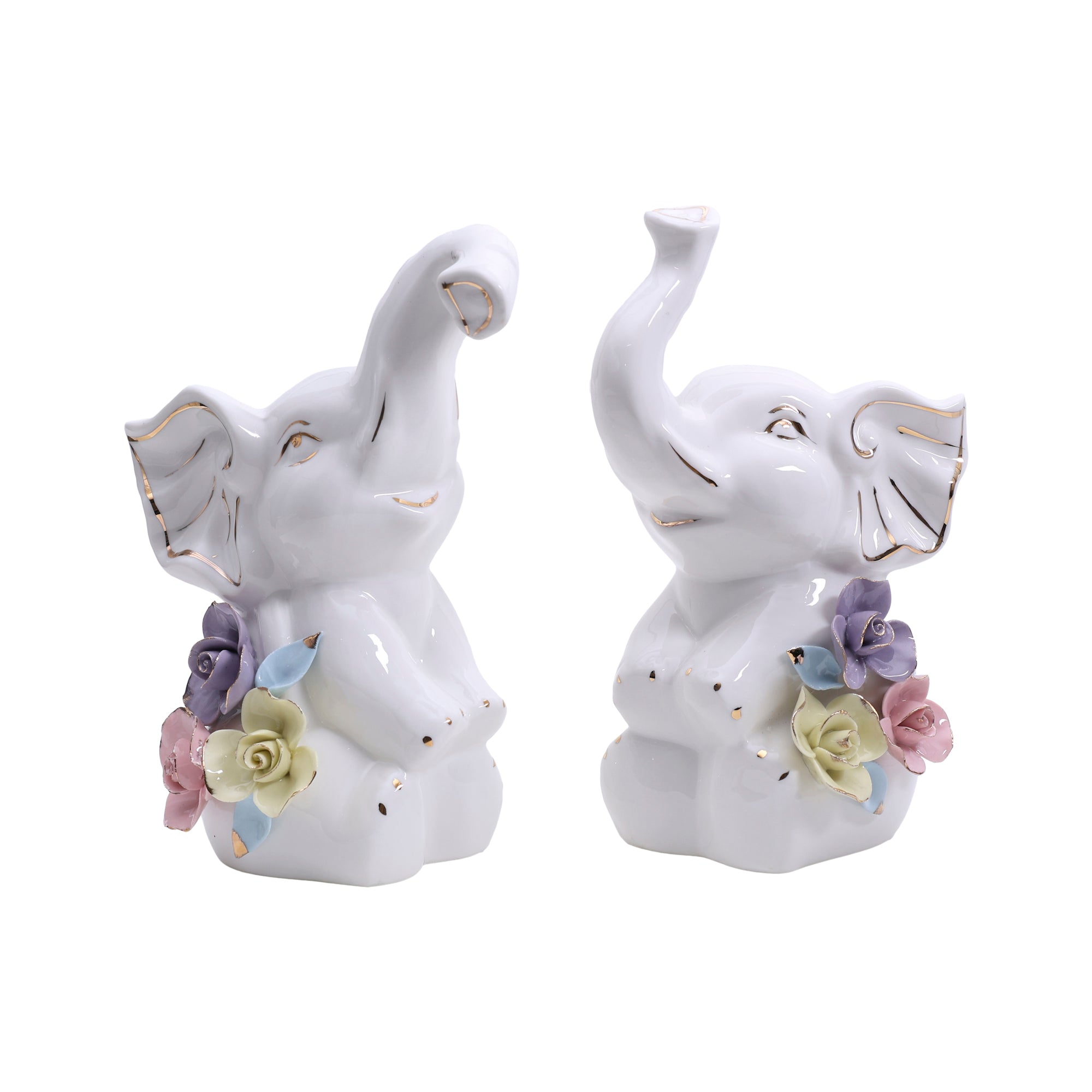 Twin Elephant Decor - Set Of 2