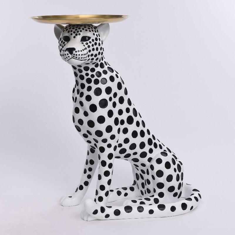 FORTUNE LEOPARD SIDE TABLE - Smokey Cocktail