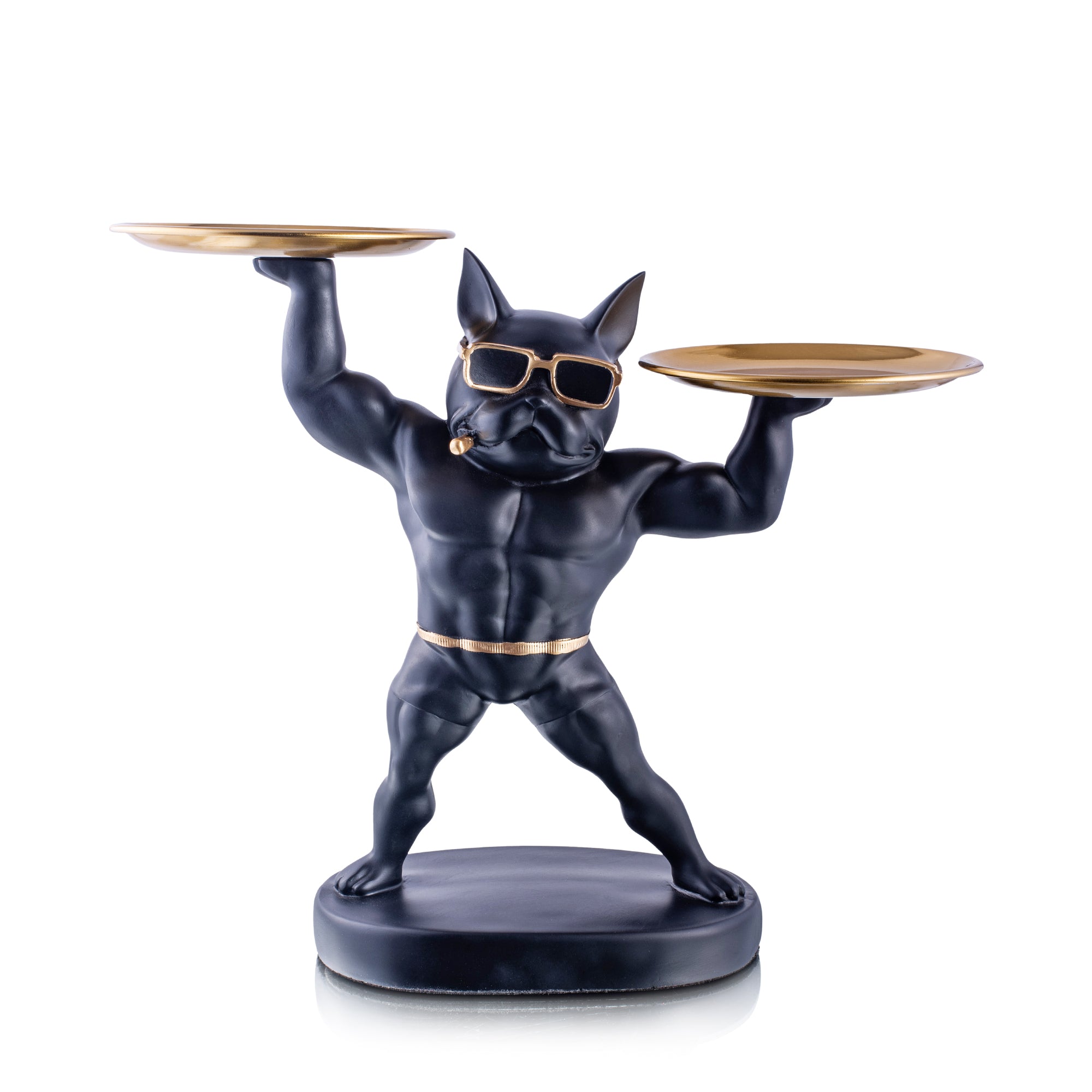 Muscular Dog Double Tray Decor