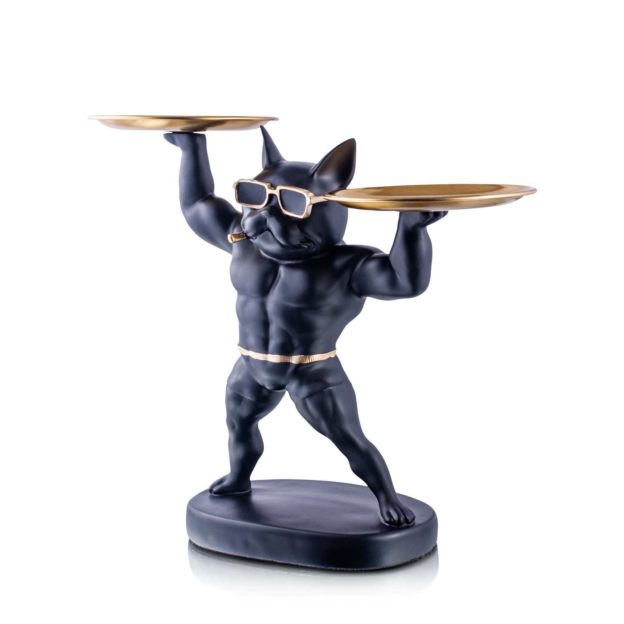 Muscular Dog Double Tray Decor