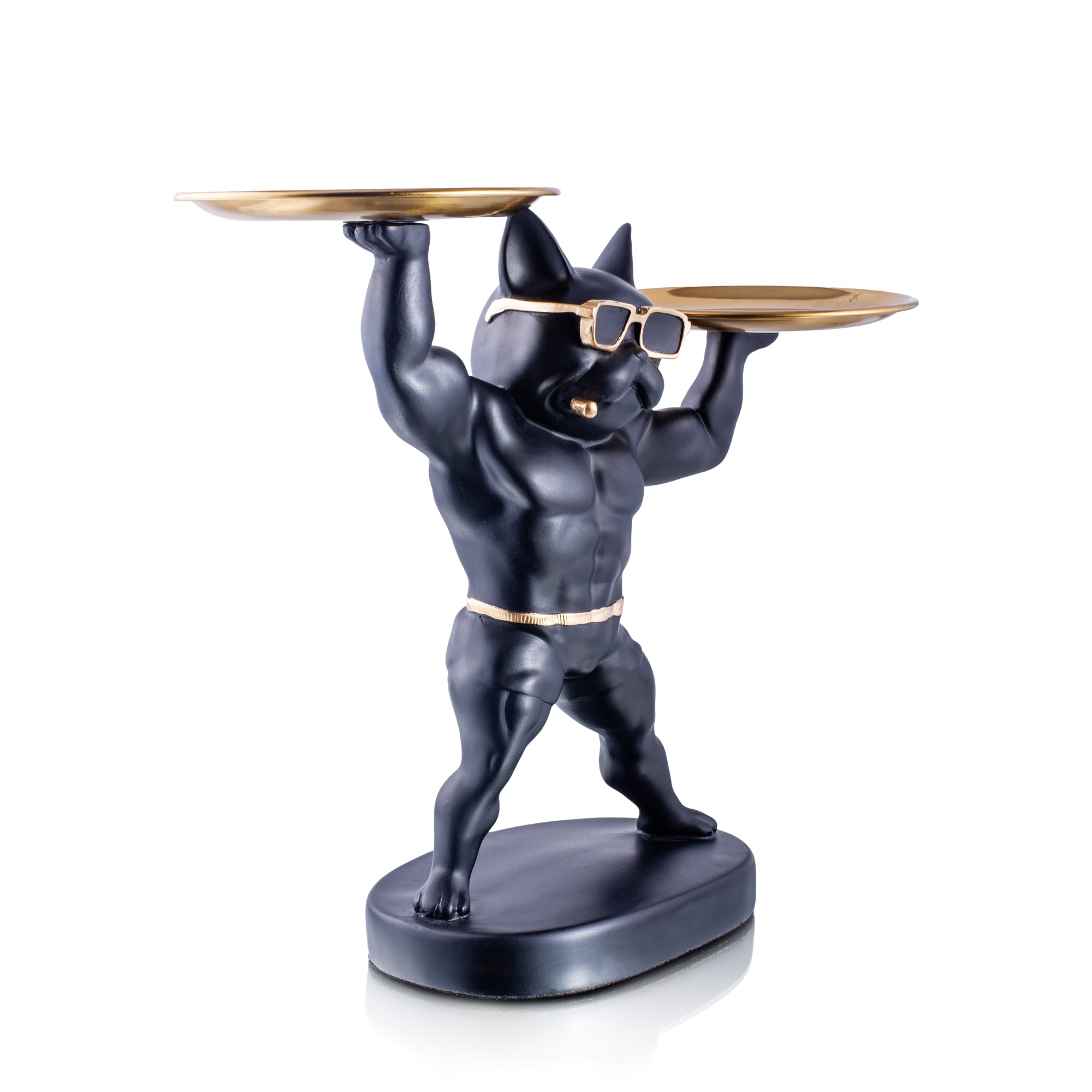 Muscular Dog Double Tray Decor