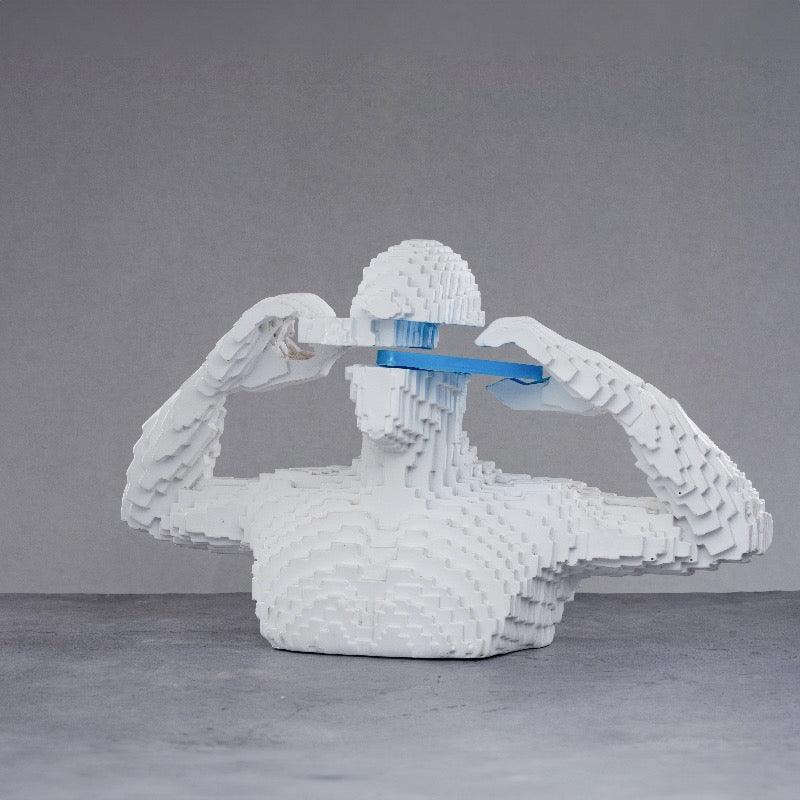 BUILDING BLOCK RESIN SCULPTURE - Smokey Cocktail