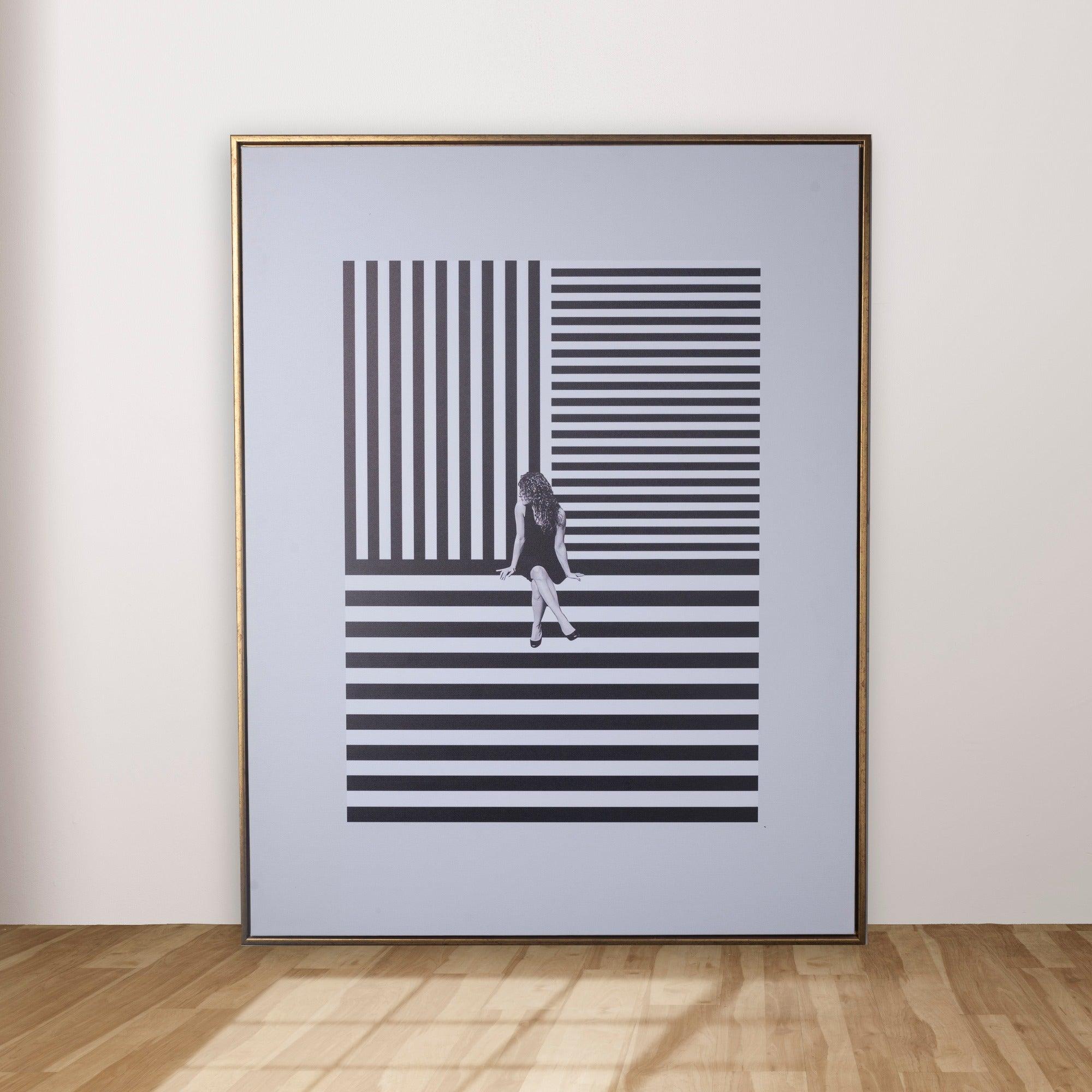 GIRL IN THOUGHTS WALL ART - Smokey Cocktail