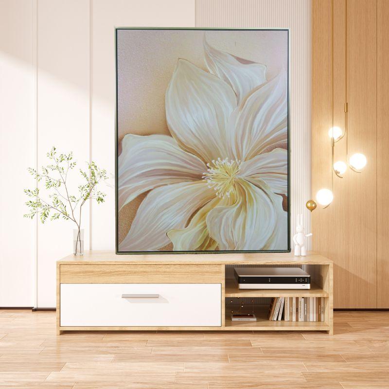 LARGE FLOWER WALL PAINTING Smokey Cocktail
