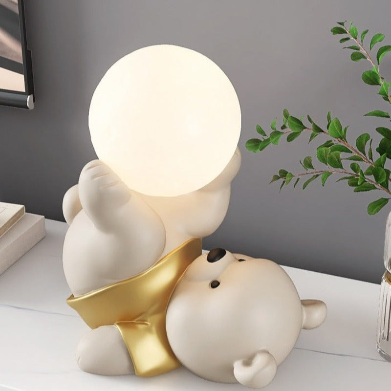 CUTE BEAR DECOR AND LED TABLE LAMP