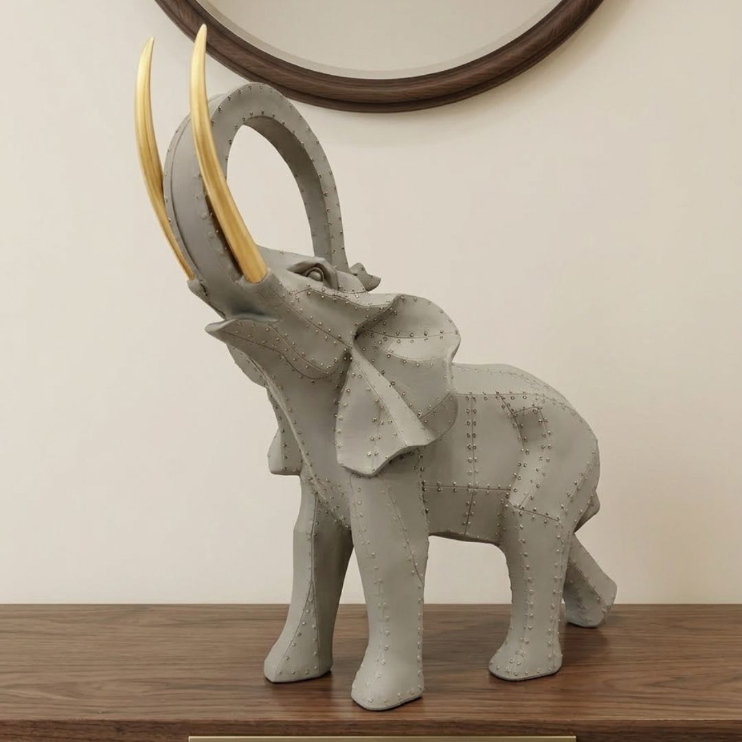 Graceful Elephant Art Figurine