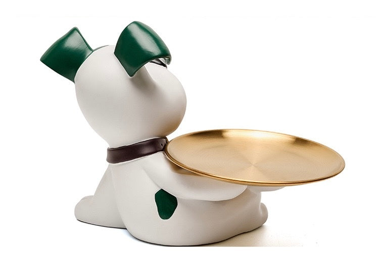 Funky Pet Dog With Tray Sculpture