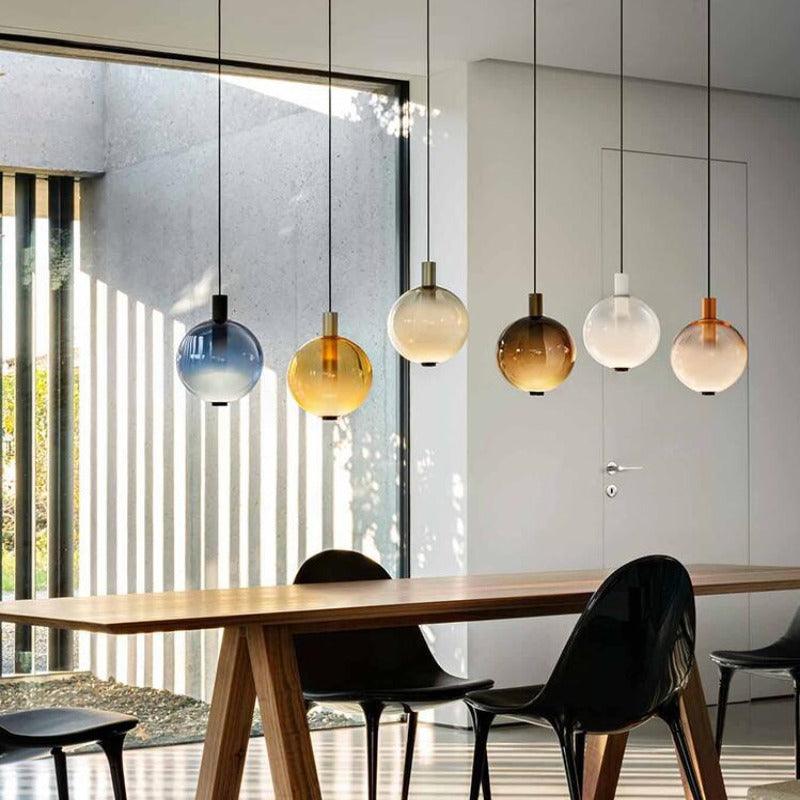 MODERN GLOBE LED PENDANT LIGHT - Smokey Cocktail