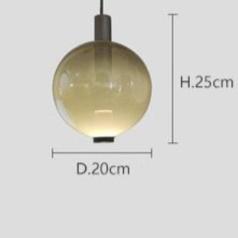 MODERN GLOBE LED PENDANT LIGHT - Smokey Cocktail