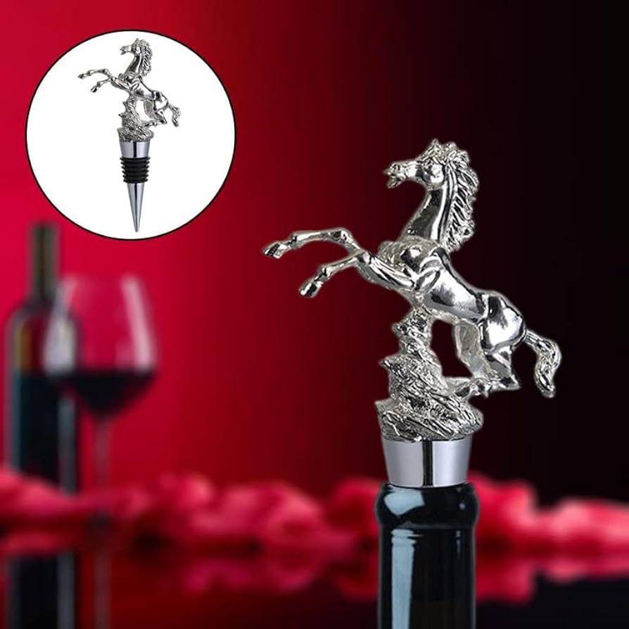 Galloping Horse Bottle Stopper - Set Of 2 - Smokey Cocktail