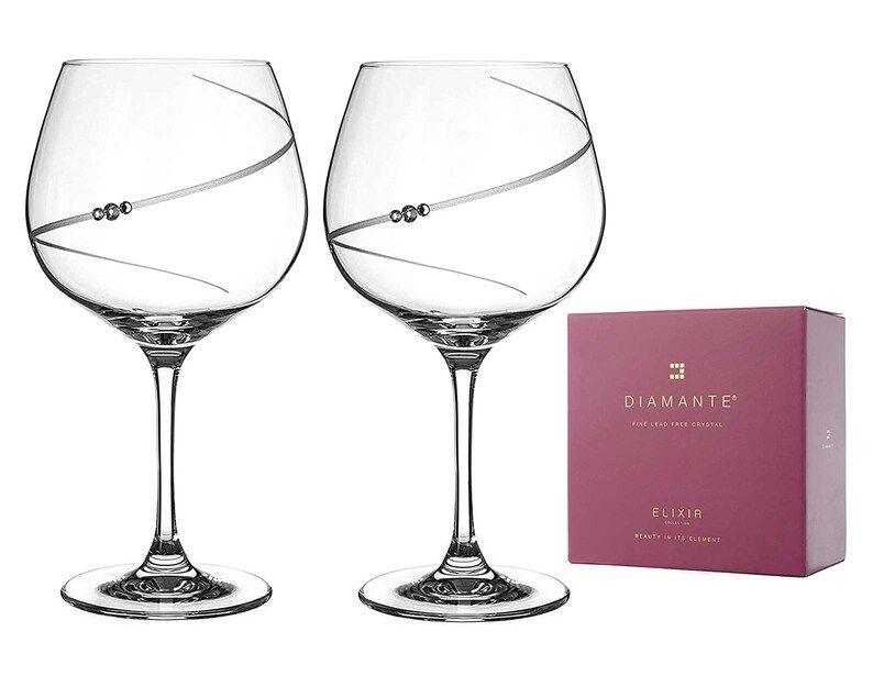 Silhouette Gin Glasses – Set of 2 in a Premium Gift Box - Made in United Kingdom - Smokey Cocktail