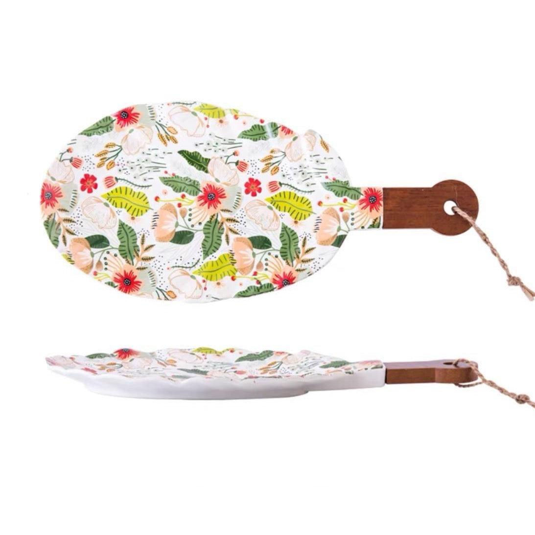 Floral serving platter hotsell