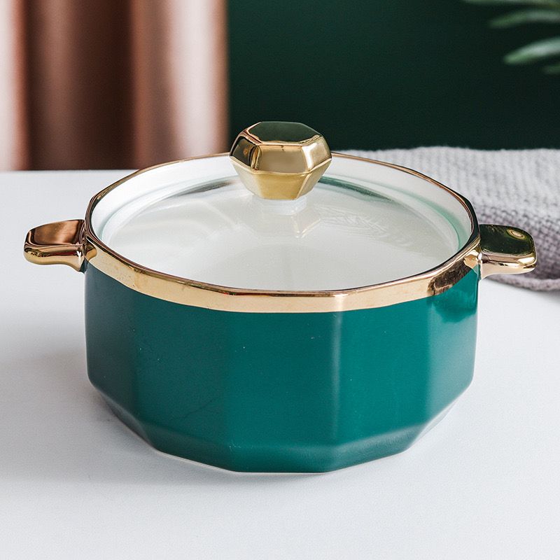 Ceramic Covered Dish - Smokey Cocktail