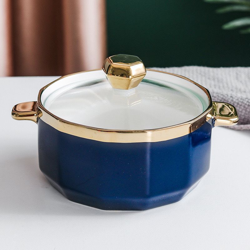 Ceramic Covered Dish - Smokey Cocktail