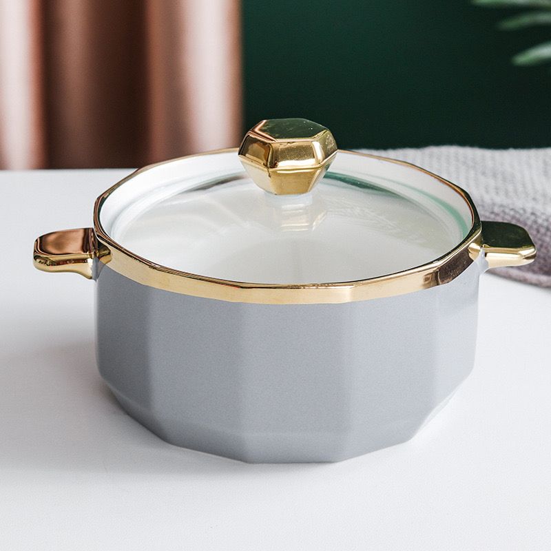 Ceramic Covered Dish - Smokey Cocktail