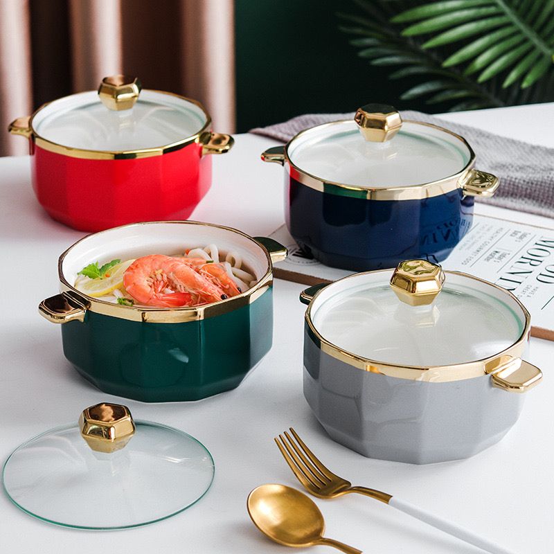 Ceramic Covered Dish - Smokey Cocktail