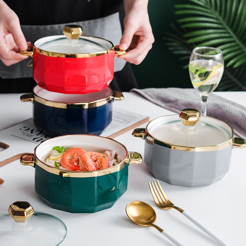 Ceramic Covered Dish - Smokey Cocktail