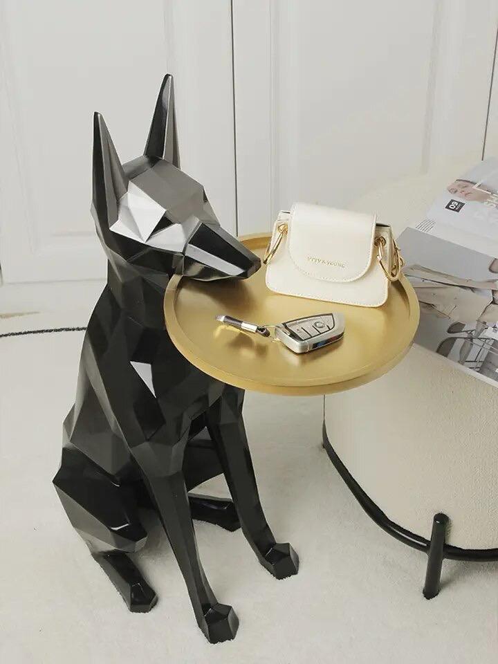 Abstract Dog Figurine Table