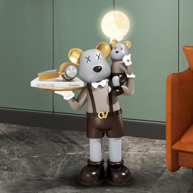 CUTE LED BEAR DECOR WITH TRAY - Smokey Cocktail