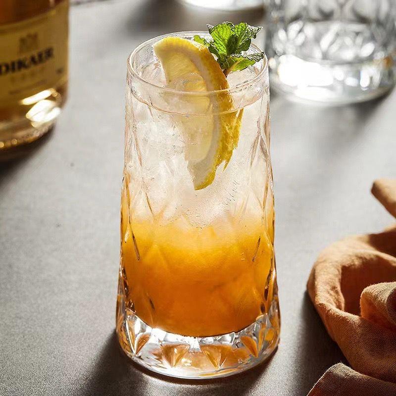 Diamond Cut Tall Glass - Set Of 6