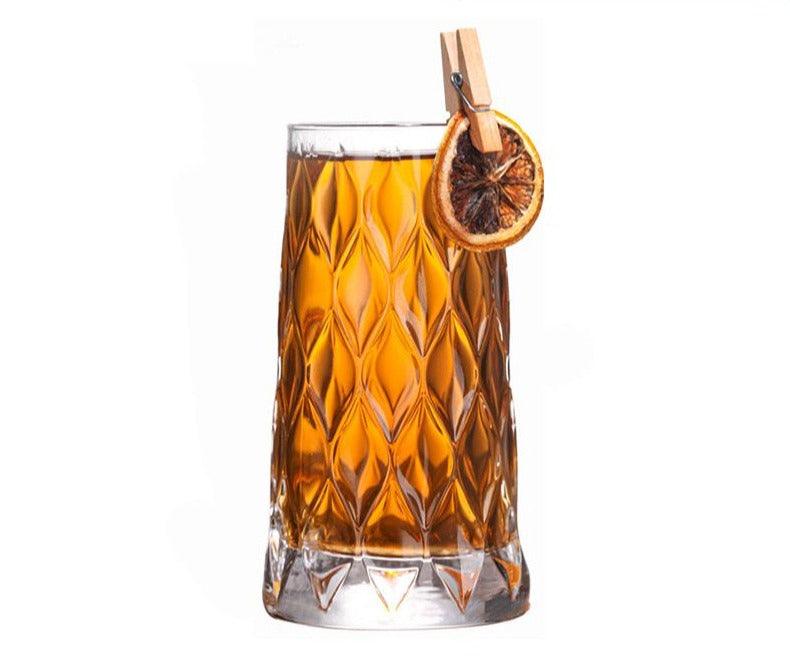 Diamond Cut Tall Glass - Set Of 6